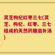 灵芝枸杞红枣三七(灵芝、枸杞、红枣、三七组成的天然药膳滋补汤)