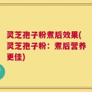 灵芝孢子粉煮后效果(灵芝孢子粉：煮后营养更佳)