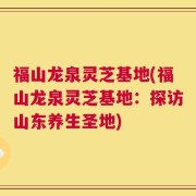 福山龙泉灵芝基地(福山龙泉灵芝基地：探访山东养生圣地)