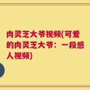 肉灵芝大爷视频(可爱的肉灵芝大爷：一段感人视频)