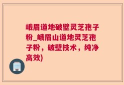 峨眉道地破壁灵芝孢子粉_峨眉山道地灵芝孢子粉，破壁技术，纯净高效)