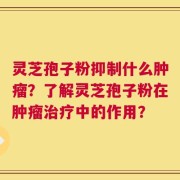 灵芝孢子粉抑制什么肿瘤？了解灵芝孢子粉在肿瘤治疗中的作用？