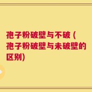 孢子粉破壁与不破 (孢子粉破壁与未破壁的区别)