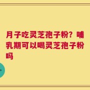 月子吃灵芝孢子粉？哺乳期可以喝灵芝孢子粉吗