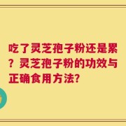 吃了灵芝孢子粉还是累？灵芝孢子粉的功效与正确食用方法？