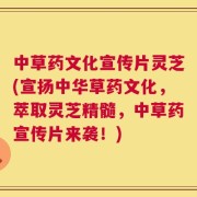中草药文化宣传片灵芝(宣扬中华草药文化，萃取灵芝精髓，中草药宣传片来袭！)