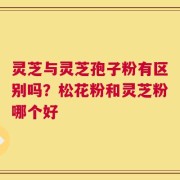 灵芝与灵芝孢子粉有区别吗？松花粉和灵芝粉哪个好
