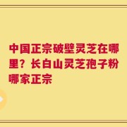 中国正宗破壁灵芝在哪里？长白山灵芝孢子粉哪家正宗