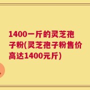 1400一斤的灵芝孢子粉(灵芝孢子粉售价高达1400元斤)