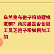 乌兰察布孢子粉破壁机定制？药房里是否会加工灵芝孢子粉如何加工的