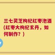 三七灵芝枸杞红枣泡酒(红枣大枸杞玄丹，如何制作？)
