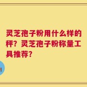 灵芝孢子粉用什么样的秤？灵芝孢子粉称量工具推荐？