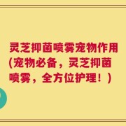 灵芝抑菌喷雾宠物作用(宠物必备，灵芝抑菌喷雾，全方位护理！)