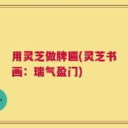 用灵芝做牌匾(灵芝书画：瑞气盈门)