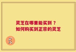 灵芝在哪里能买到 ？如何购买到正宗的灵芝