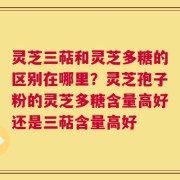 灵芝三萜和灵芝多糖的区别在哪里？灵芝孢子粉的灵芝多糖含量高好还是三萜含量高好