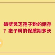 破壁灵芝孢子粉的储存？孢子粉的保质期多长