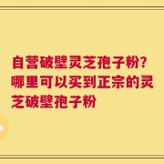 自营破壁灵芝孢子粉？哪里可以买到正宗的灵芝破壁孢子粉