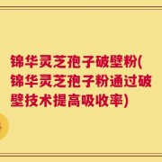 锦华灵芝孢子破壁粉(锦华灵芝孢子粉通过破壁技术提高吸收率)