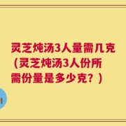 灵芝炖汤3人量需几克 (灵芝炖汤3人份所需份量是多少克？)