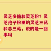 灵芝多糖和灵芝粉？灵芝孢子粉里的灵芝三萜和总三萜，说的是一回事吗
