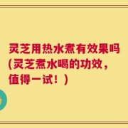 灵芝用热水煮有效果吗(灵芝煮水喝的功效，值得一试！)