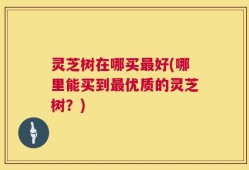 灵芝树在哪买最好(哪里能买到最优质的灵芝树？)