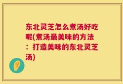 东北灵芝怎么煮汤好吃呢(煮汤最美味的方法：打造美味的东北灵芝汤)