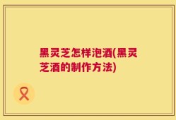 黑灵芝怎样泡酒(黑灵芝酒的制作方法)