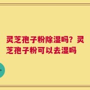 灵芝孢子粉除湿吗？灵芝孢子粉可以去湿吗