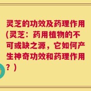 灵芝的功效及药理作用(灵芝：药用植物的不可或缺之源，它如何产生神奇功效和药理作用？)