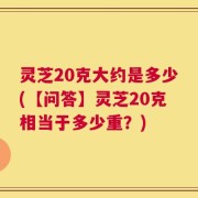 灵芝20克大约是多少(【问答】灵芝20克相当于多少重？)