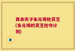 真命天子朱元璋抢灵芝(朱元璋的灵芝抢夺计划)