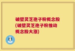 破壁灵芝孢子粉概念股(破壁灵芝孢子粉推动概念股大涨)
