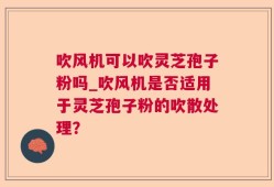吹风机可以吹灵芝孢子粉吗_吹风机是否适用于灵芝孢子粉的吹散处理？