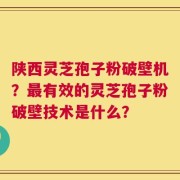 陕西灵芝孢子粉破壁机？最有效的灵芝孢子粉破壁技术是什么？