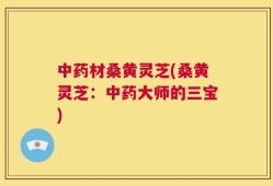 中药材桑黄灵芝(桑黄灵芝：中药大师的三宝)