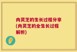 肉灵芝的生长过程分享(肉灵芝的全生长过程解析)
