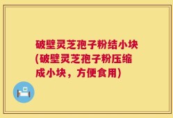 破壁灵芝孢子粉结小块(破壁灵芝孢子粉压缩成小块，方便食用)