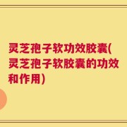 灵芝孢子软功效胶囊(灵芝孢子软胶囊的功效和作用)