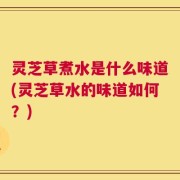 灵芝草煮水是什么味道(灵芝草水的味道如何？)
