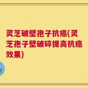 灵芝破壁孢子抗癌(灵芝孢子壁破碎提高抗癌效果)