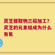 灵芝提取物三萜加工？灵芝的元素组成为什么有氮