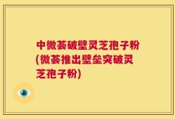 中微荟破壁灵芝孢子粉(微荟推出壁垒突破灵芝孢子粉)