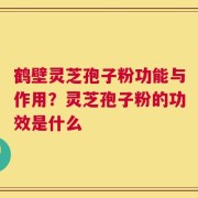 鹤壁灵芝孢子粉功能与作用？灵芝孢子粉的功效是什么