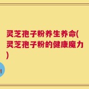 灵芝孢子粉养生养命(灵芝孢子粉的健康魔力)