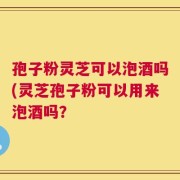 孢子粉灵芝可以泡酒吗(灵芝孢子粉可以用来泡酒吗？
