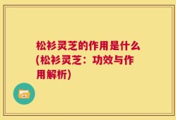松衫灵芝的作用是什么(松衫灵芝：功效与作用解析)