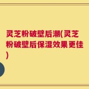 灵芝粉破壁后潮(灵芝粉破壁后保湿效果更佳)