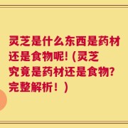 灵芝是什么东西是药材还是食物呢! (灵芝究竟是药材还是食物？完整解析！)